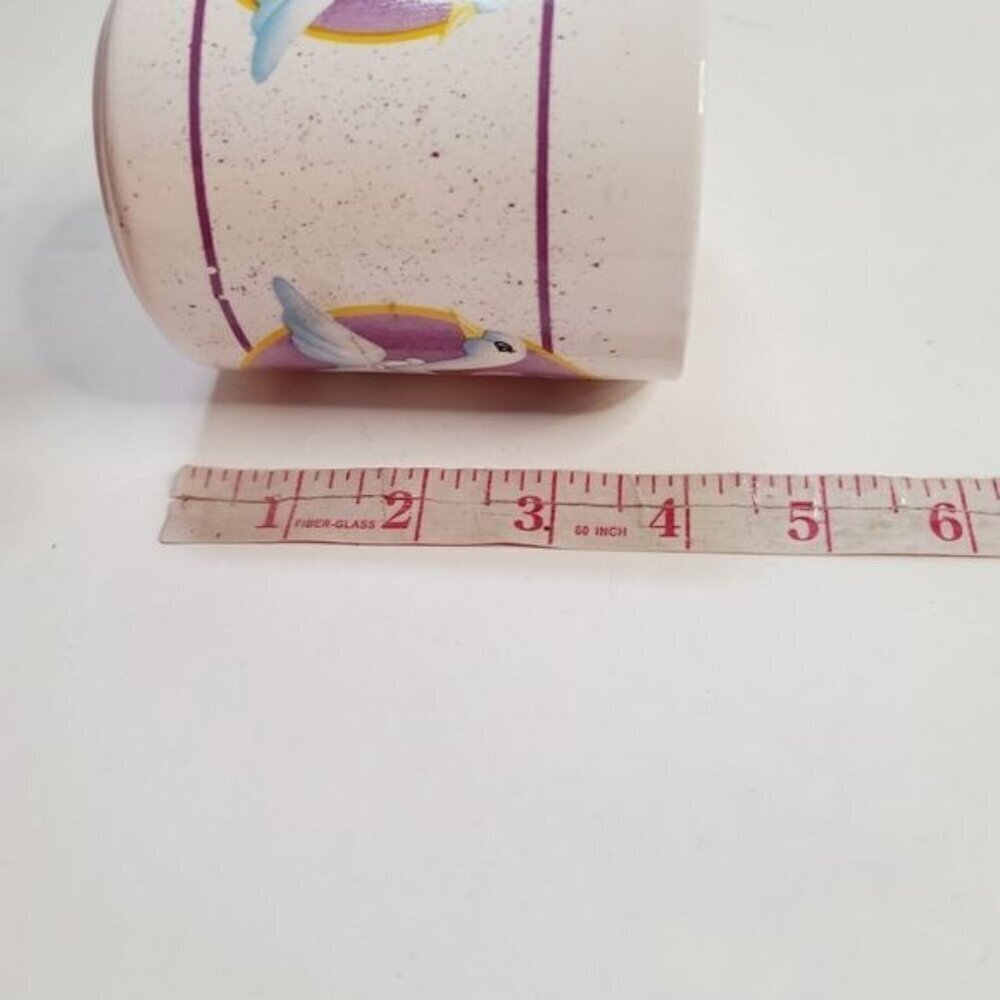 Vintage Kitsch Psychedelic Bunny Rabbit Kawaii Bunny Handle Quirky Coffee Mug - Picture 12 of 15